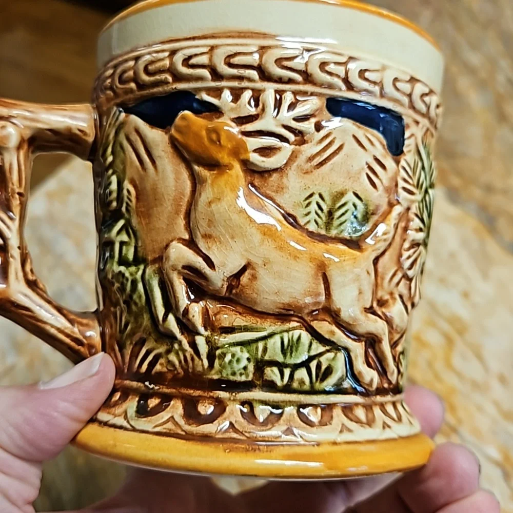 3D Ceramic MUSTACHE Beer Stein Mug Cup